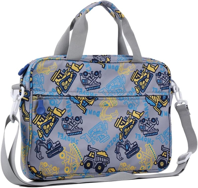 Topevoeon Kids Tablet Bag with Handle Shoulder Strap, 13 inch Cute Excavator Tablet Sleeve Carrying Bag Case for Boy Girl Fit Fire HD 10 HD 8 IPAD 10 11 A16 10.2 7 8 9 Kids pro Tablets WJJ - Image 1